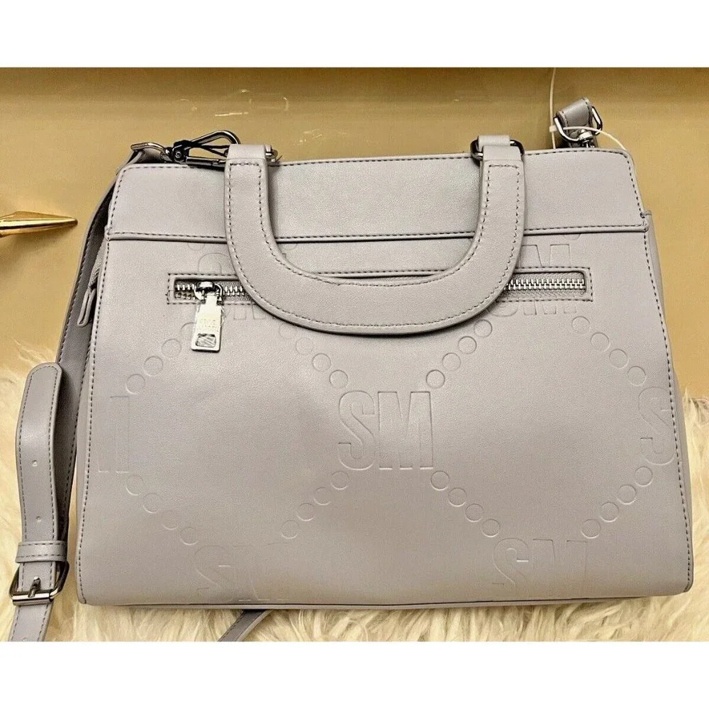 NWT STEVE MADDEN BLISHA SATCHEL CROSSBODY HAND BAG FOG TIK TOK VIRAL TRENDY - Picture 4 of 7